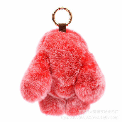 Mini Fuzzy Bunny Charm - Colorful Rabbit Accessory