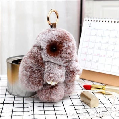 Mini Fuzzy Bunny Charm - Colorful Rabbit Accessory