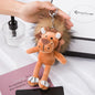 Cute Long-Haired Lion Plush Backpack Charm