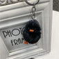 Cute Fuzzy Duck Keychain - Faux Fur Car Accessory