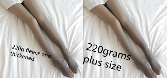 Fake Translucent Plus Size Leggings Fleece Lined Tights Fall And Winter Warm Fleece Pantyhose Women Fleece Lined Pantyhose Thermal Winter Tights