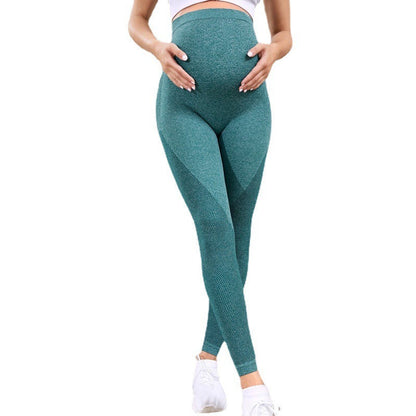 Free Shipping ForSeamless Knitted Sports Yoga Pregnant Women's Pants Moisture wicking, Quick drying, Breathable cropped pants