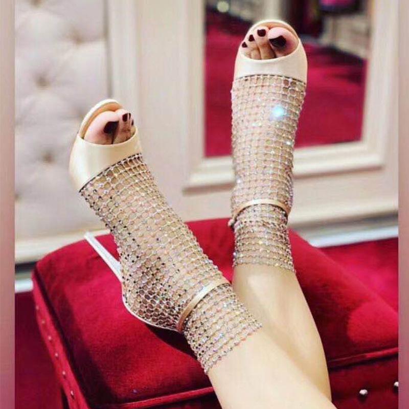 Fish Mouth Open Toe Banquet High-Heeled Sandals