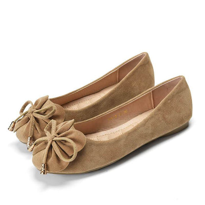 Creative Bowknot Suede Comfortable Flat Shoes Sneaker