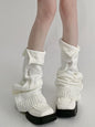 Distressed Holes Flared Leg Warmers-Homeunderwear