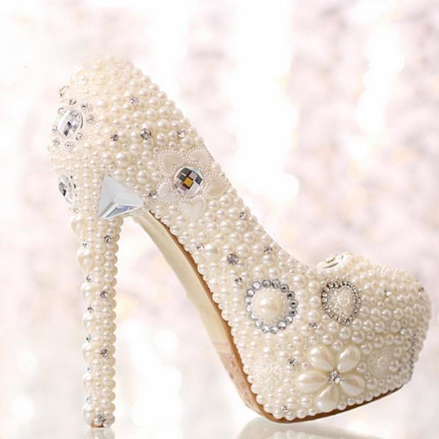 Pearl Diamond Wedding Shoes