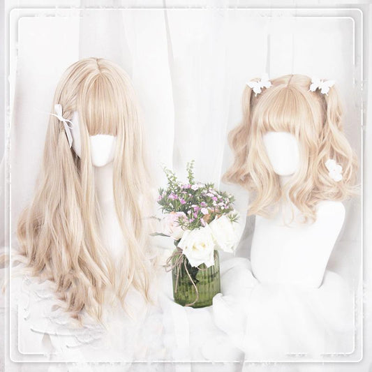 Free Shipping For Hivava Cute Lolita Brown White Gradient Long/ Short Wig