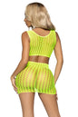 Free Shipping For 2 Piece Crochet Net Tank Top & Mini Skirt