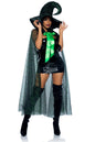 Free Shipping For 2 Piece Glitter Moon Cape And Witch Hat