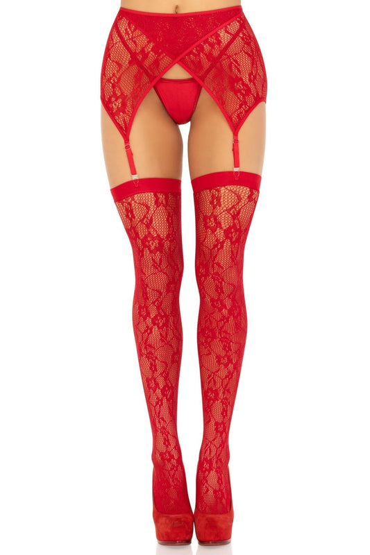 Free Shipping For 2 Piece Lace Thigh High And Crossover Garter Belt