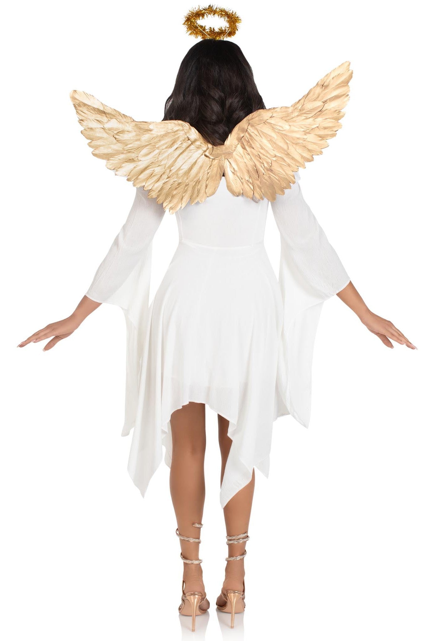 Free Shipping For 2 Piece Metallic Angel Wings And Tinsel Halo Headband