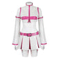 Free Shipping For2.5 Dimensional Seduction Anime Ririsa Amano Women White Pink Dress Set Cosplay Costume