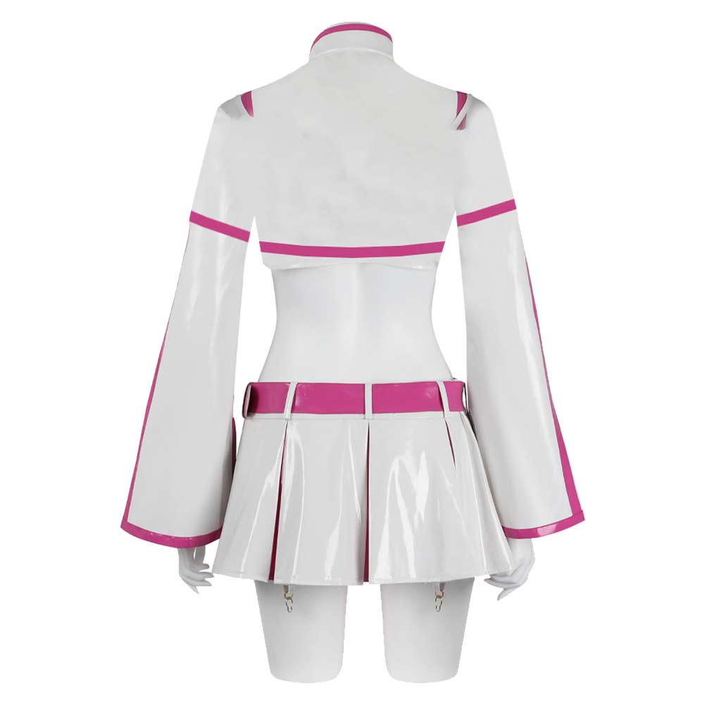 Free Shipping For2.5 Dimensional Seduction Anime Ririsa Amano Women White Pink Dress Set Cosplay Costume