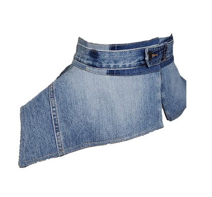 Free Shipping For  Women's Blue Denim Peplum Corset Belt with Pocket/ Large