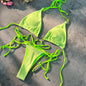 Free Shipping For Green Brown Soft Triangle Cup tie Halter Bikini