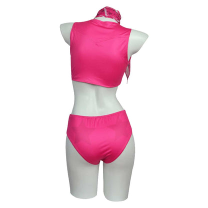 Free Shipping For2023 Movie Women Pink Bikini Set Swimsuit Party Carnival Halloween Cosplay Costume