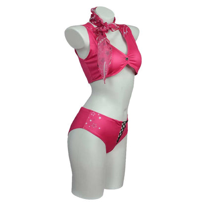 Free Shipping For2023 Movie Women Pink Bikini Set Swimsuit Party Carnival Halloween Cosplay Costume