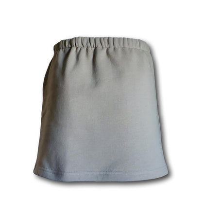 Free Shipping For Women's Taupe Gray Organic Cotton Cargo Mini Skirt