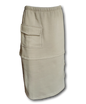 Free Shipping For Women's Taupe Gray Organic Cotton Cargo Midi Skirt