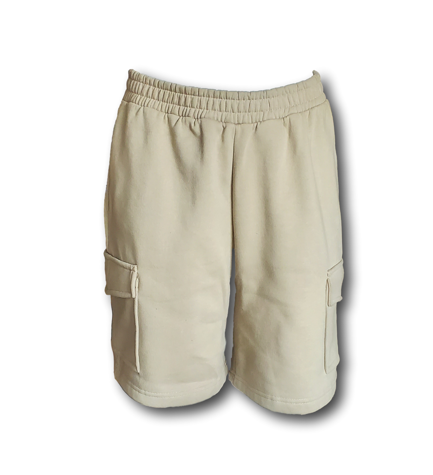 Free Shipping For Women's Taupe Gray Organic Cotton Cargo Shorts