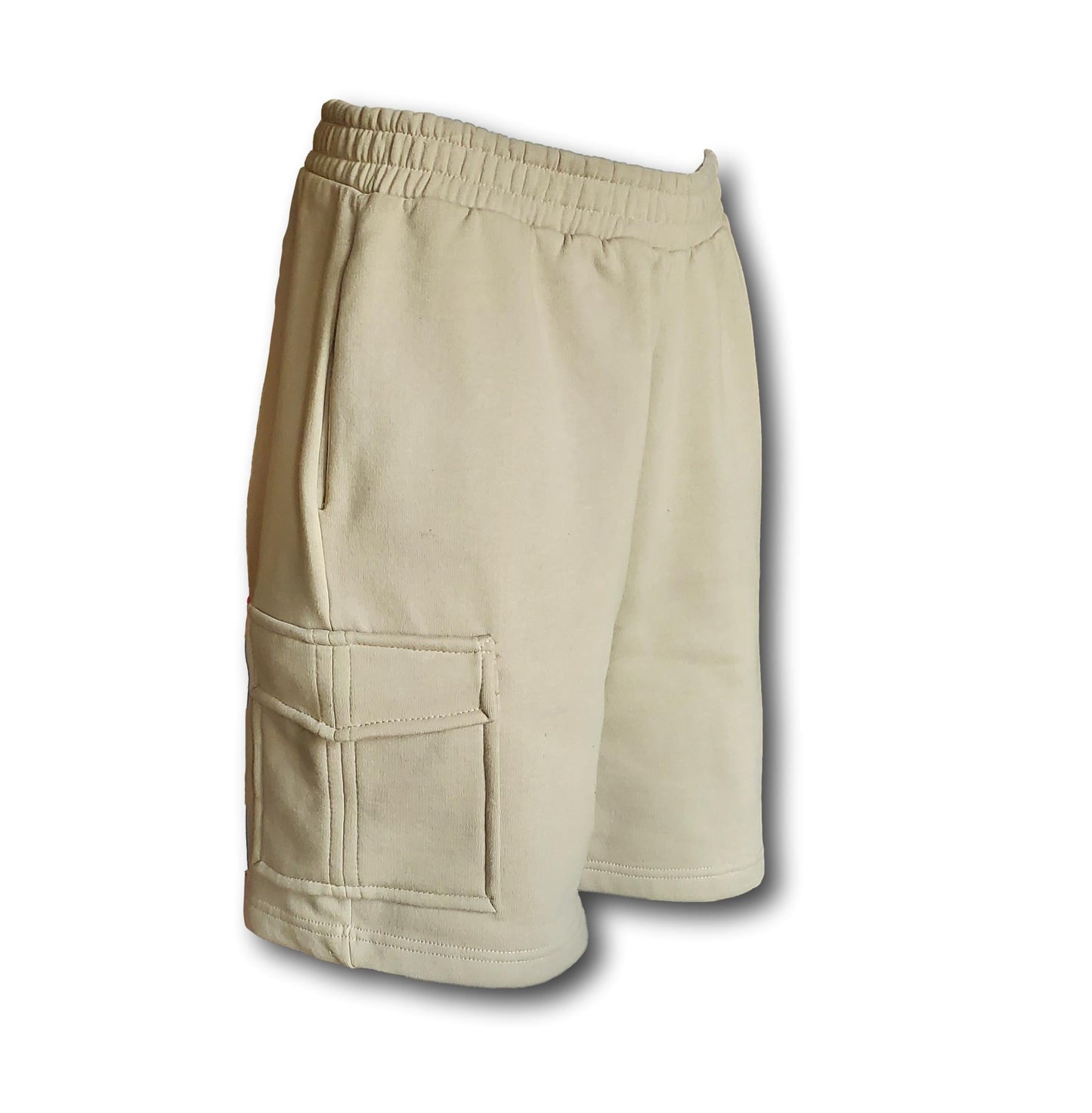 Free Shipping For Women's Taupe Gray Organic Cotton Cargo Shorts