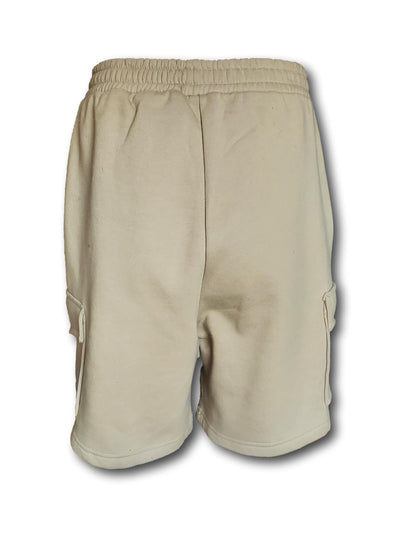 Free Shipping For Women's Taupe Gray Organic Cotton Cargo Shorts