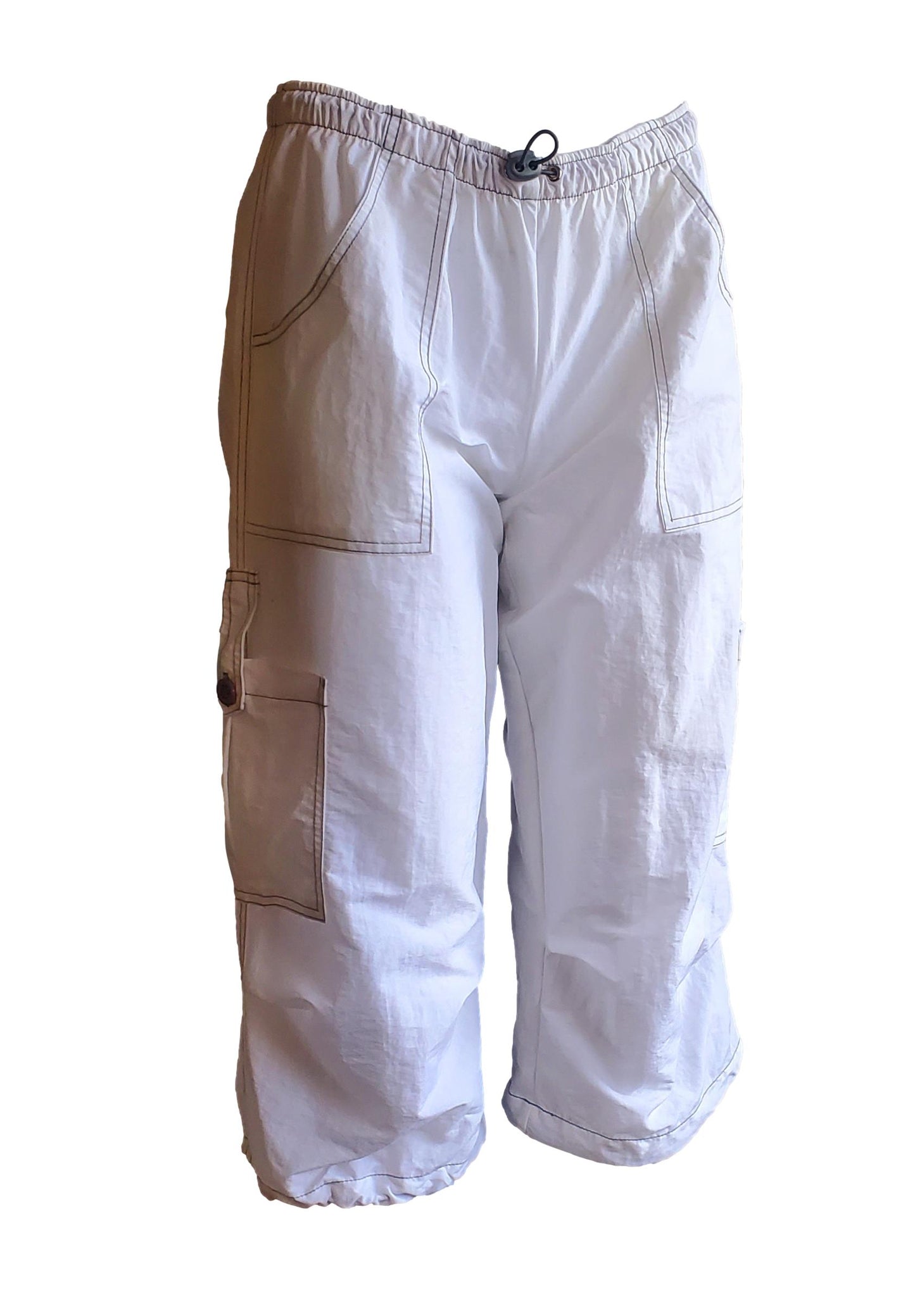 Free Shipping For  Women's Relaxed Comfy Fit White Cargo Pants