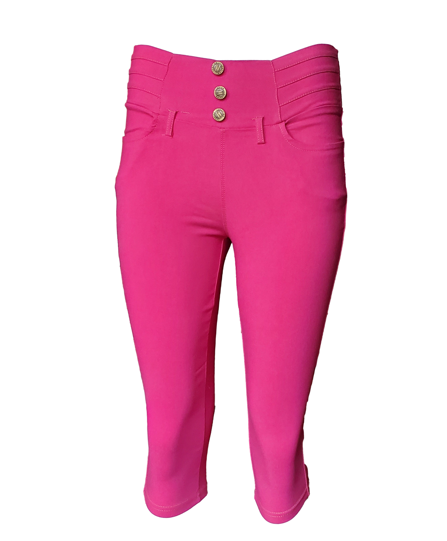 Free Shipping For  Women's Pink Comfy and Versatile Capri Stretch Jeggings