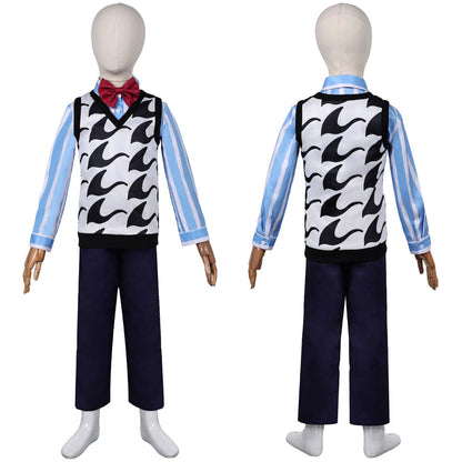 Free Shipping For2024 Movie Fear Kids Children Blue Outfit Party Carnival Halloween Cosplay Costume