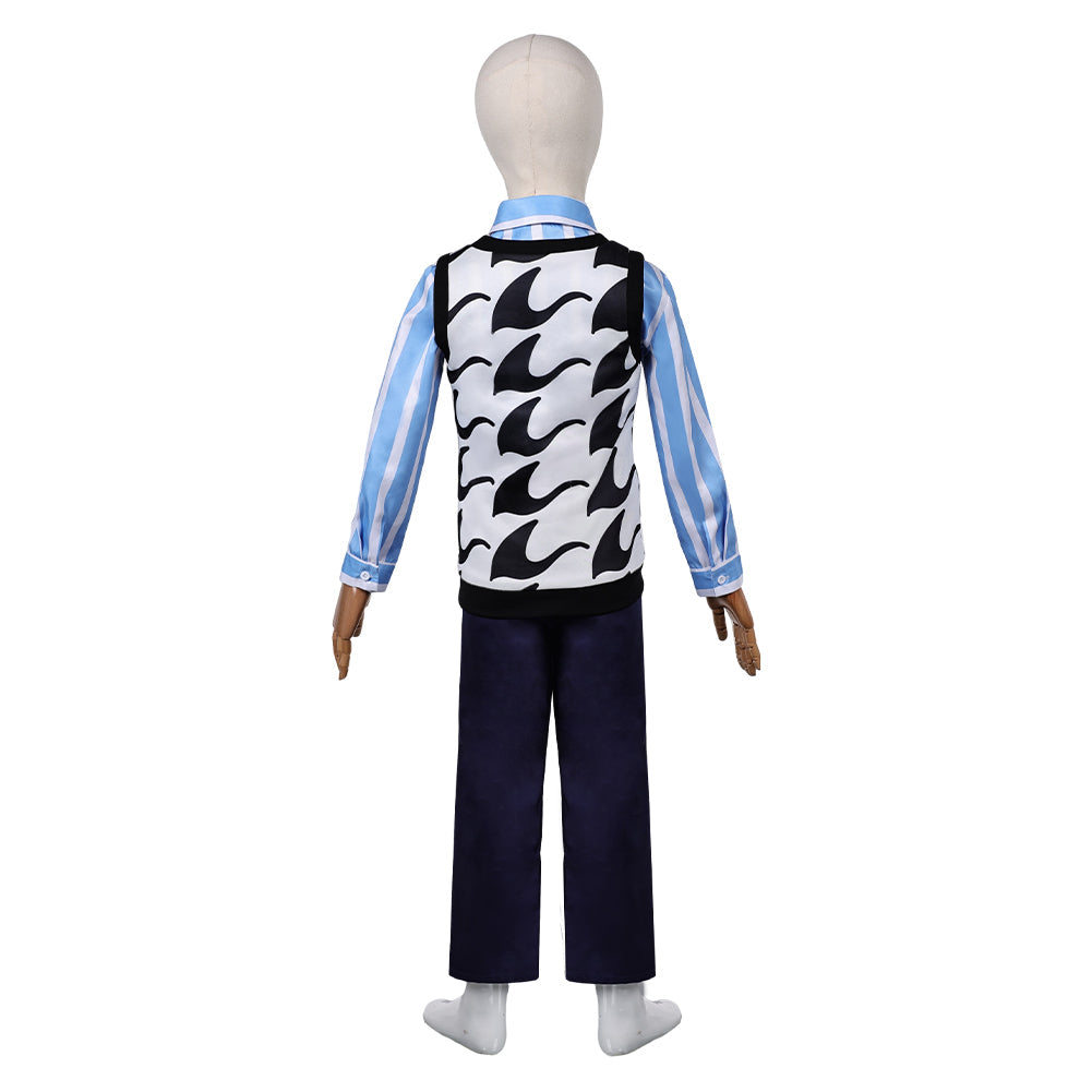 Free Shipping For2024 Movie Fear Kids Children Blue Outfit Party Carnival Halloween Cosplay Costume