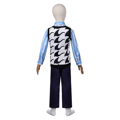 Free Shipping For2024 Movie Fear Kids Children Blue Outfit Party Carnival Halloween Cosplay Costume