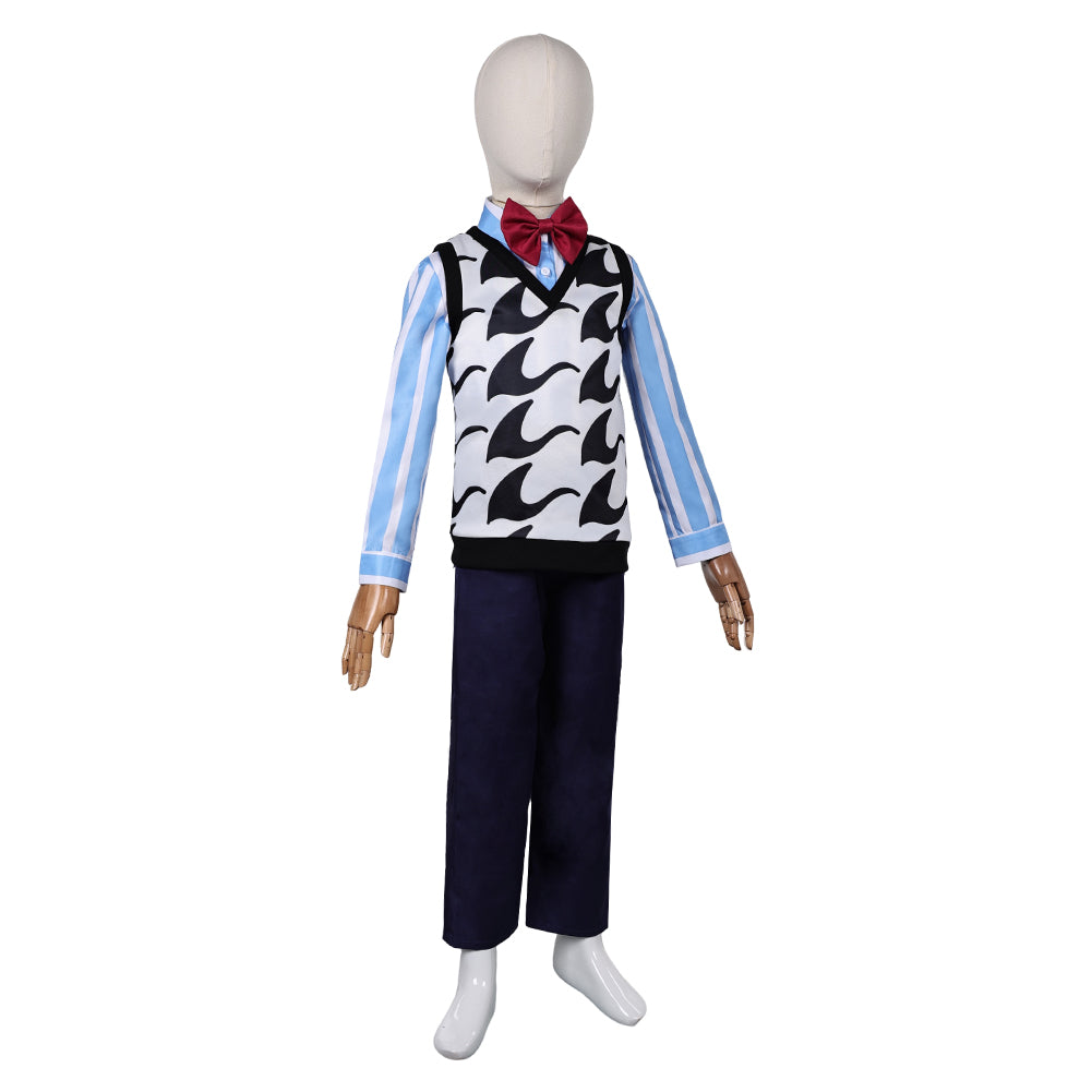 Free Shipping For2024 Movie Fear Kids Children Blue Outfit Party Carnival Halloween Cosplay Costume