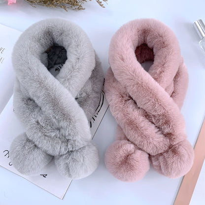 Warm Fuzzy Rabbit Fur Scarf - Thick & Cozy Accessory