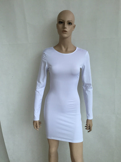 Open Cross Bandage Back Bodycon Mini Dress