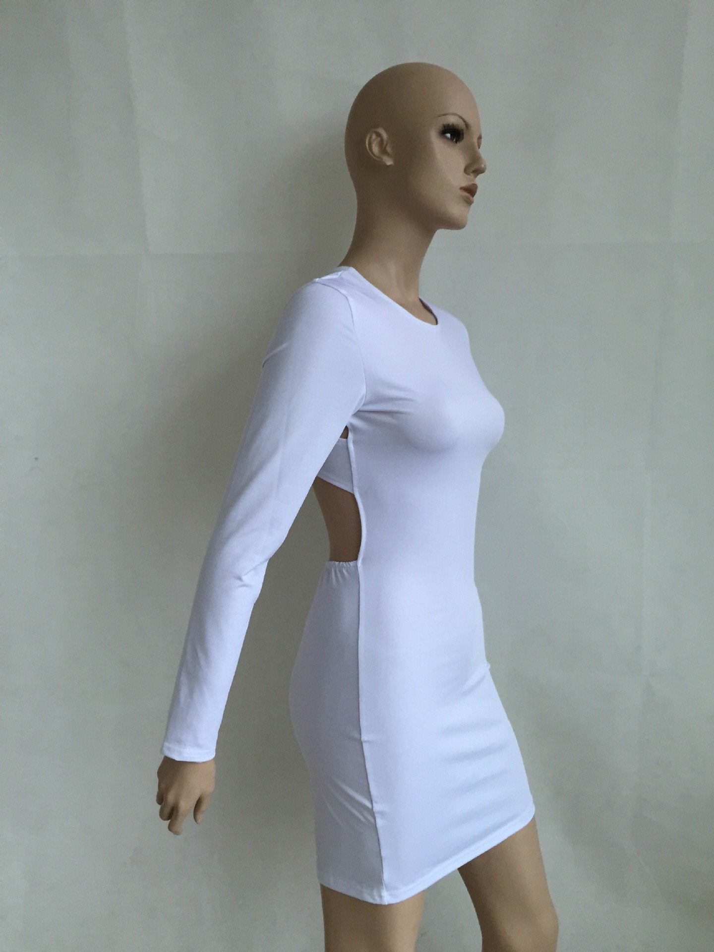 Clearance Open Cross Bandage Back Bodycon Mini Dress