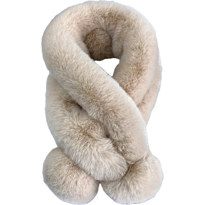 Warm Fuzzy Rabbit Fur Scarf - Thick & Cozy Accessory