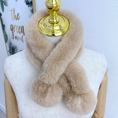 Warm Fuzzy Rabbit Fur Scarf - Thick & Cozy Accessory