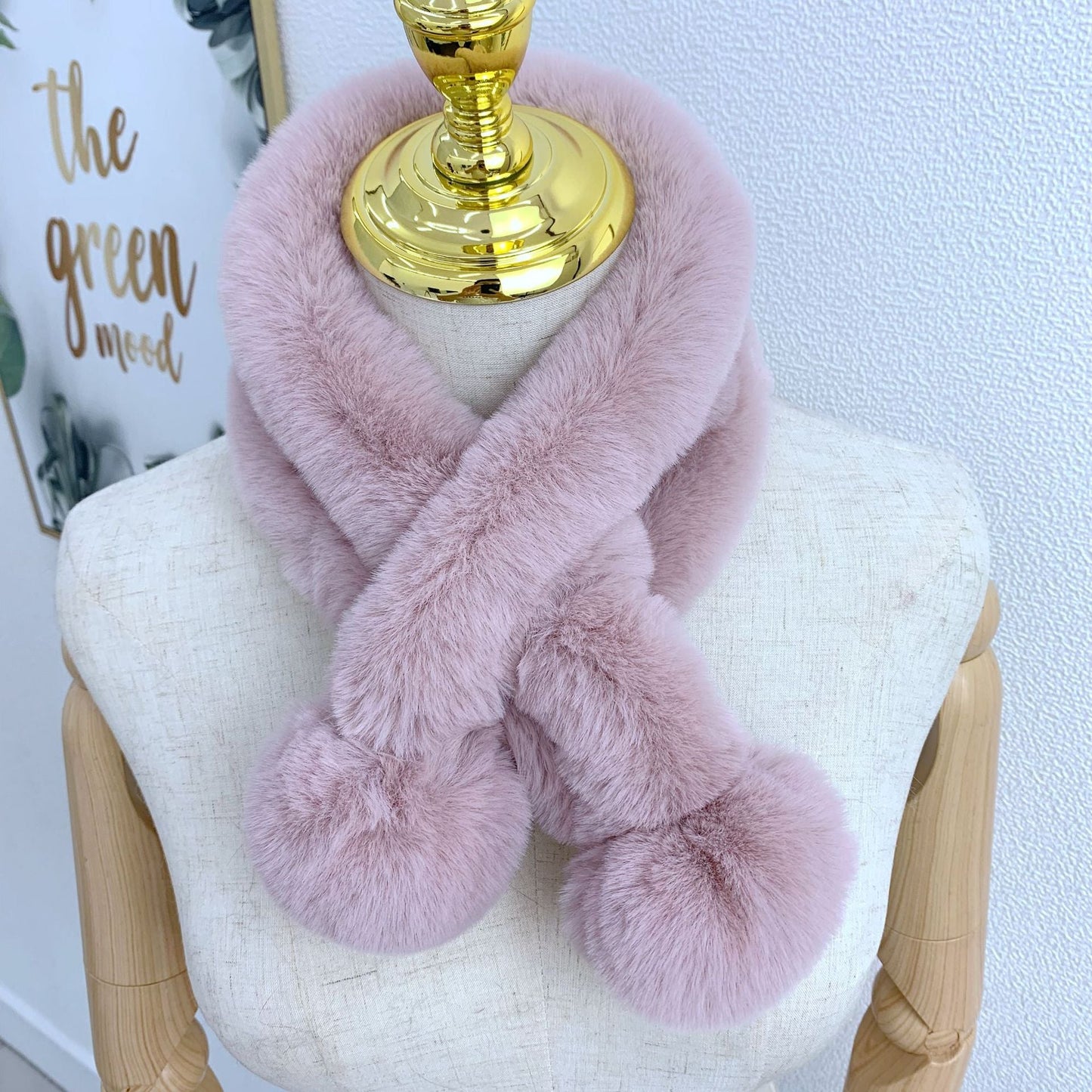 Winter Women's & Kids' Fuzzy Rabbit Fur Scarf - Warm & Stylish