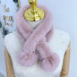 Winter Women's & Kids' Fuzzy Rabbit Fur Scarf - Warm & Stylish