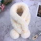 Winter Women's & Kids' Fuzzy Rabbit Fur Scarf - Warm & Stylish