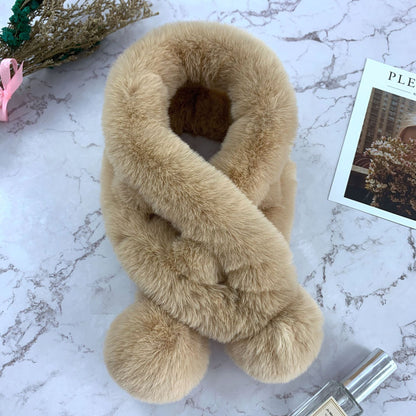 Warm Fuzzy Rabbit Fur Scarf - Thick & Cozy Accessory