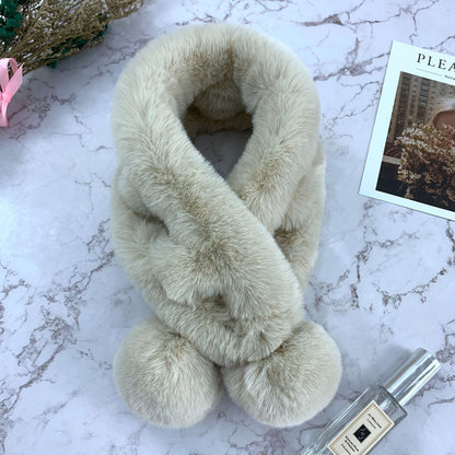 Warm Fuzzy Rabbit Fur Scarf - Thick & Cozy Accessory