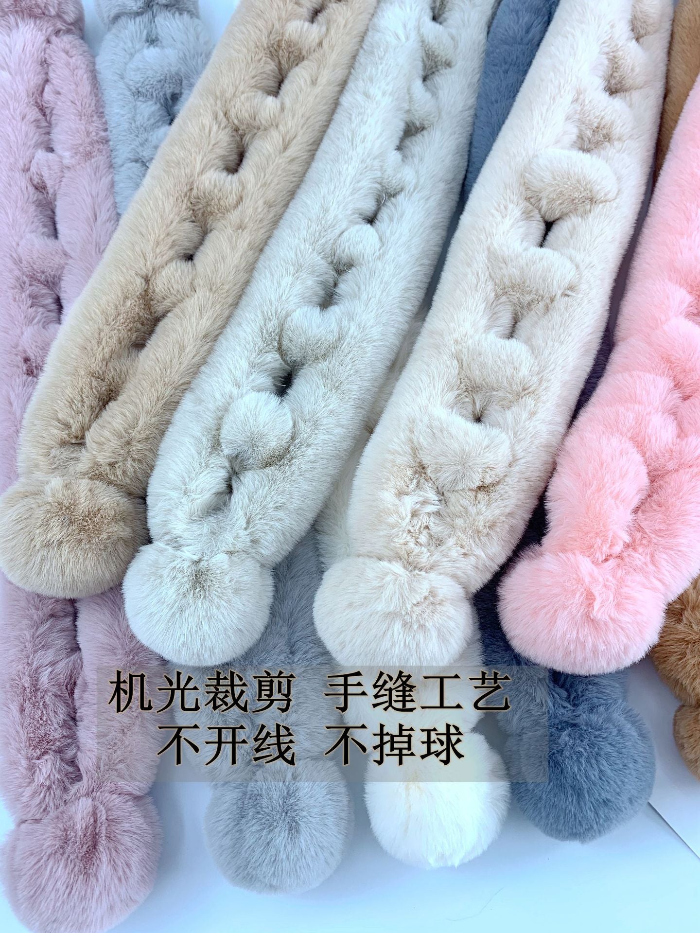 Warm Fuzzy Rabbit Fur Scarf - Thick & Cozy Accessory