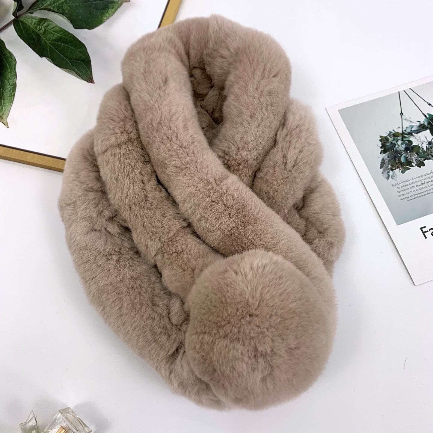 Winter Real Rabbit Fur Scarf - Cozy & Stylish