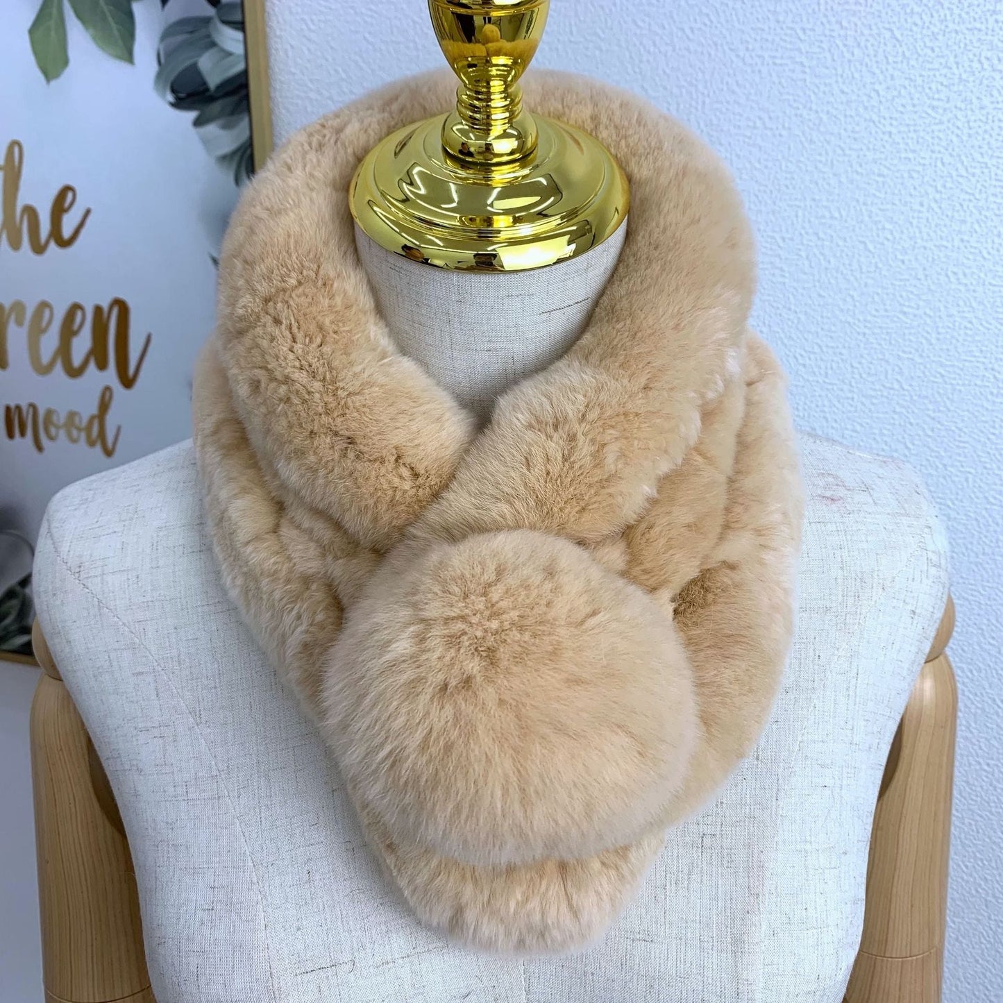 Winter Real Rabbit Fur Scarf - Cozy & Stylish