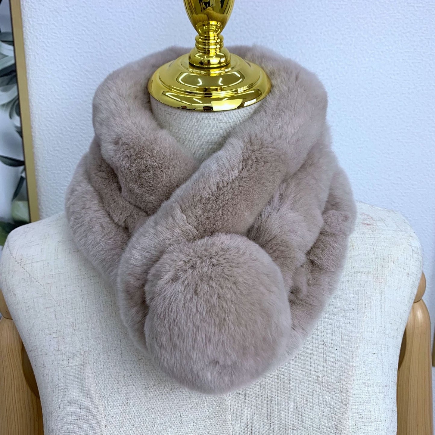 Winter Real Rabbit Fur Scarf - Cozy & Stylish