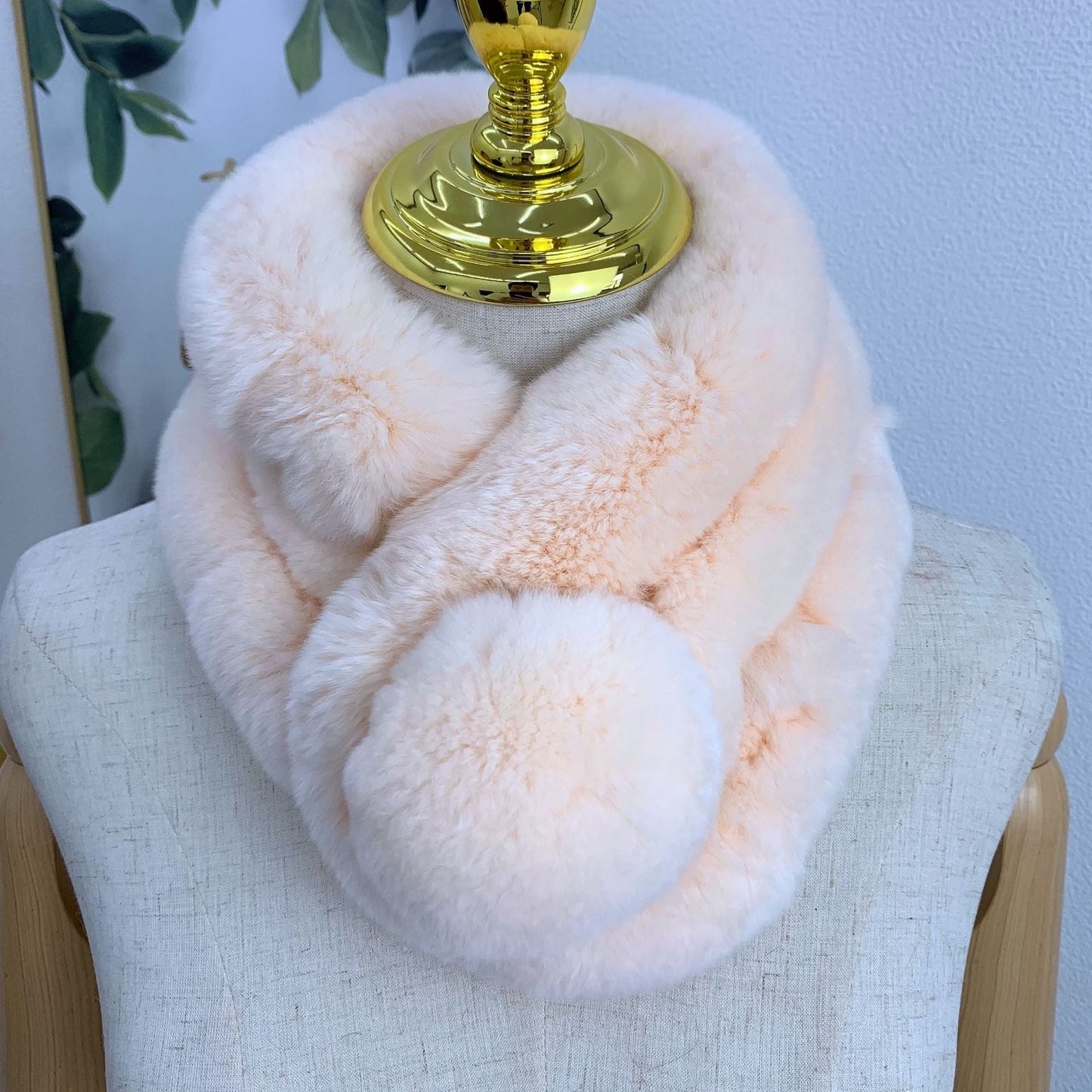 Winter Real Rabbit Fur Scarf - Cozy & Stylish