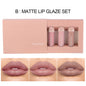 3-Pack Matte Lip Gloss Set, Non-Transfer-Homeunderwear