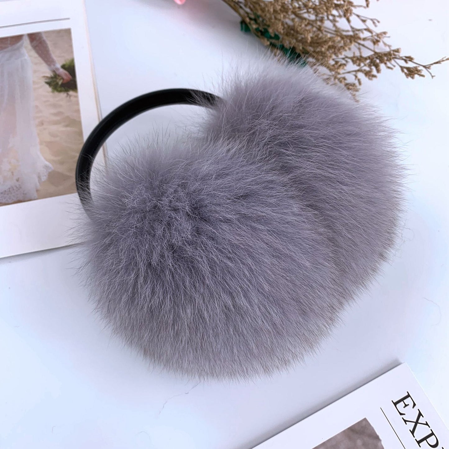 Cute Winter Fox Fur Ear Muffs - Warm & Stylish