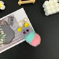 Cute Real Rabbit Fur Caterpillar Bag Charm - Keychain Accessory